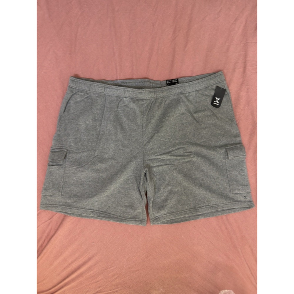 Xersion Men's 6XL Gray Fleece Cargo Shorts Quick-Dri Big & Tall NWT
